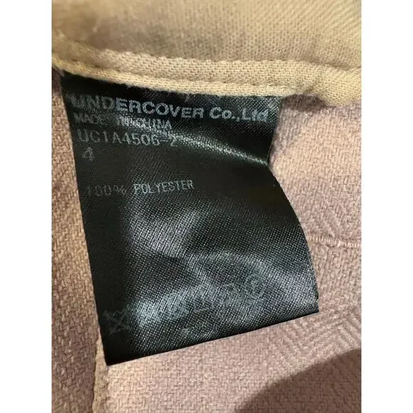 Undercover Jun Takahashi Mens Blush Herringbone Drawstring Pants Sz 4